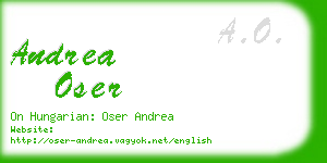 andrea oser business card